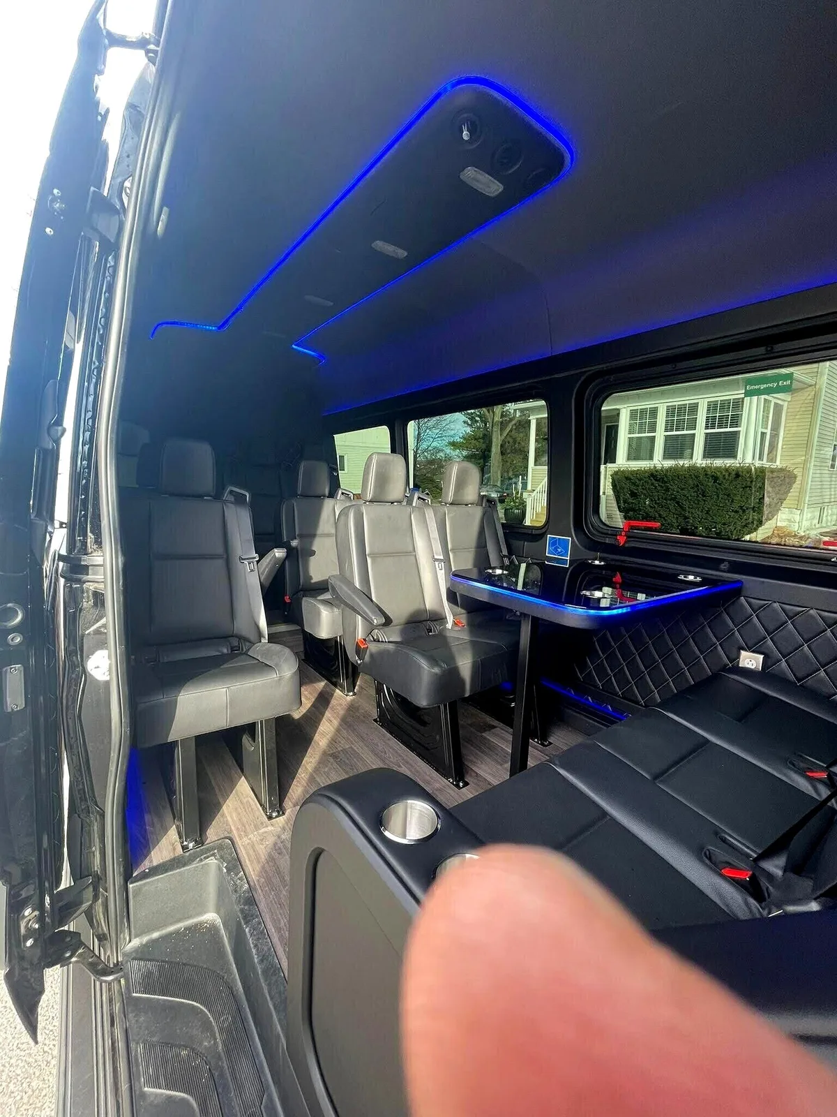 Mercedes Sprinter van interior, sprinter van rental Oak Brook