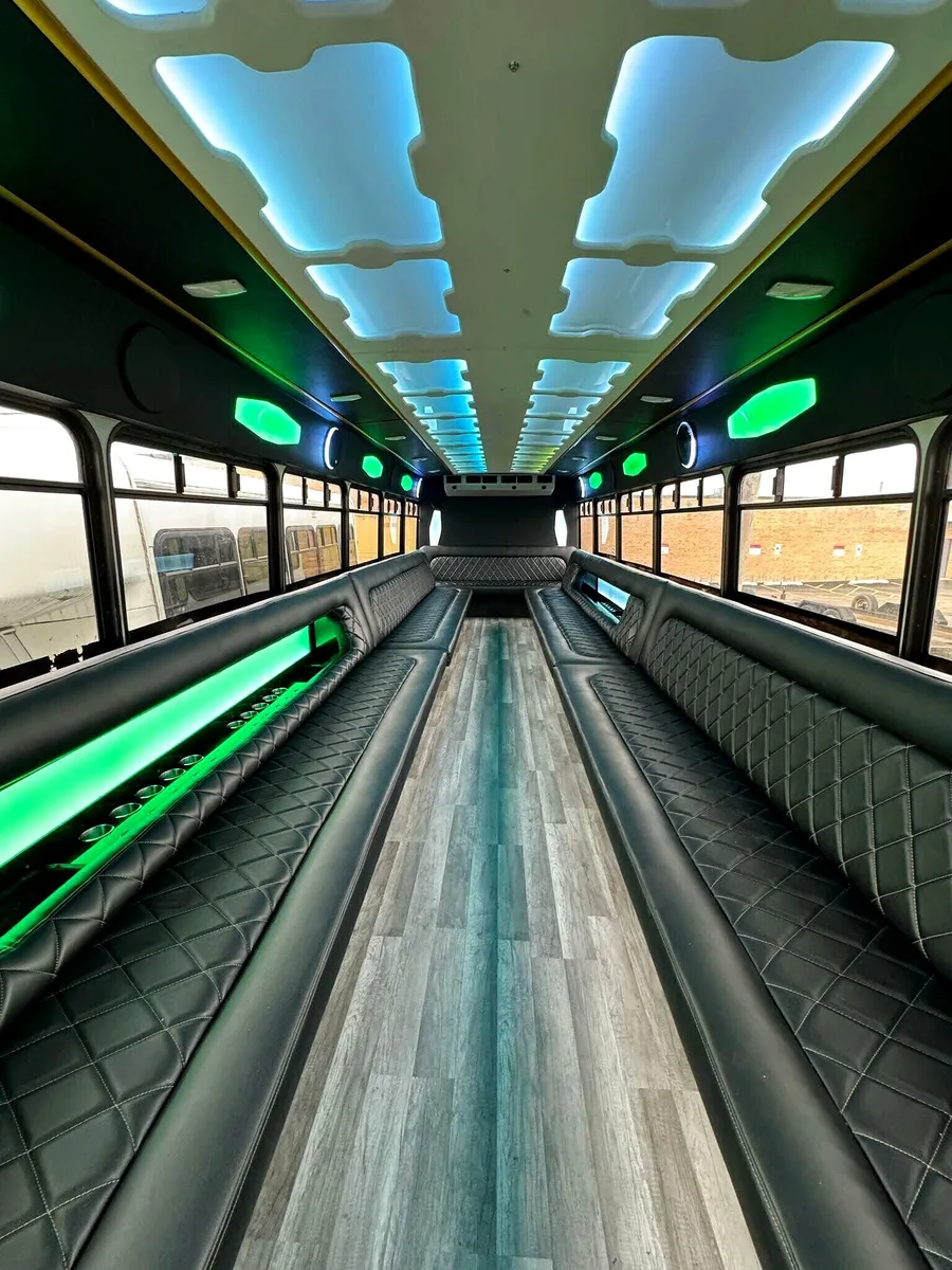Party bus for Chicago nightlife — Monarch Fleet party bus rental